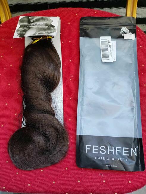 Peruka dla Kobiet Damska długie włosy brąz doczepki treski