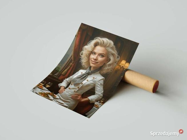 Obraz Portret na płótnie karykatura Magda Gessler