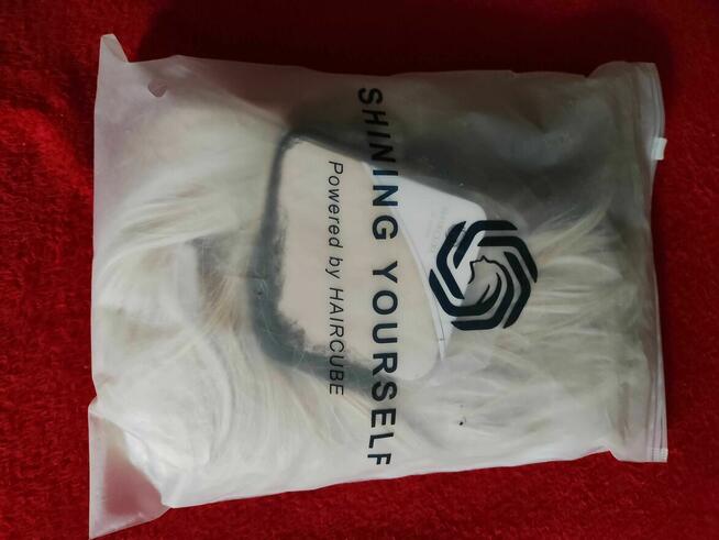 Peruka dla Kobiet Damska długie krótkie włosy blond grzywką