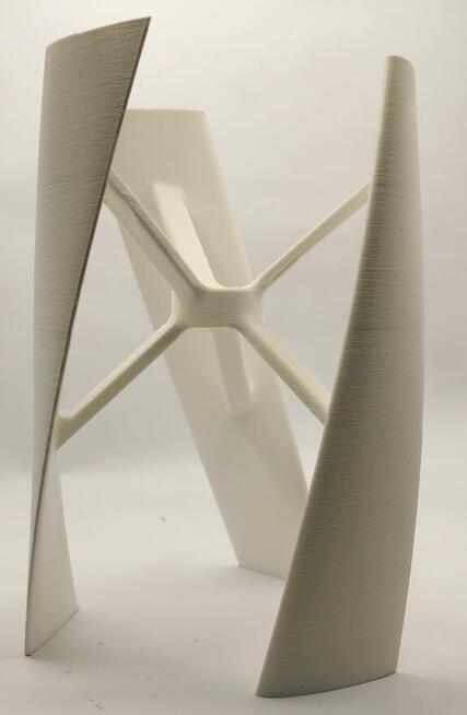 Śmigło do mini elektrowni wiatrowej 140x180mm - Darrieus