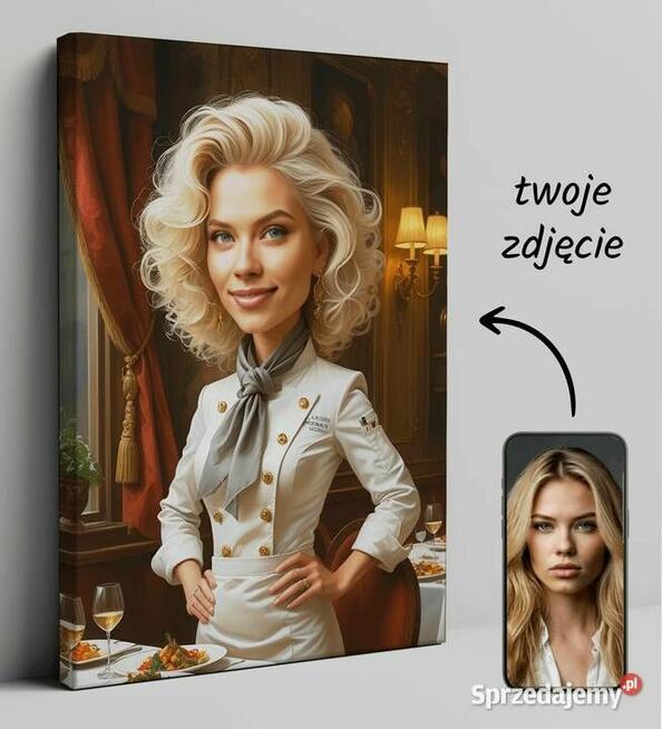 Obraz Portret na płótnie karykatura Magda Gessler