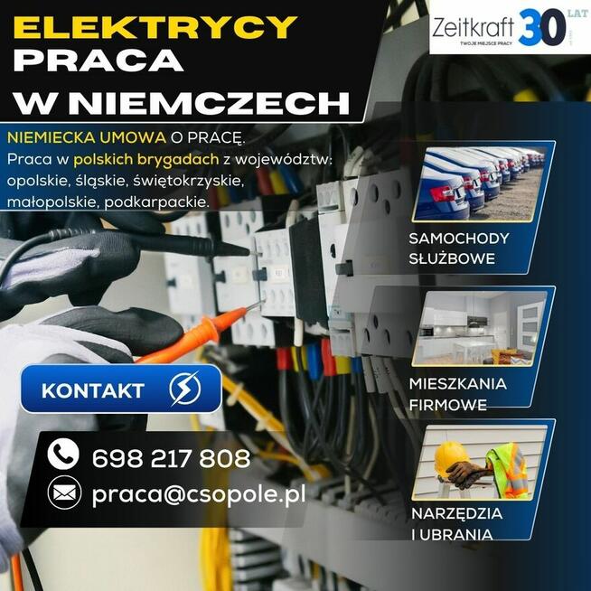 Elektryk praca w Niemczech polskie brygady 2025