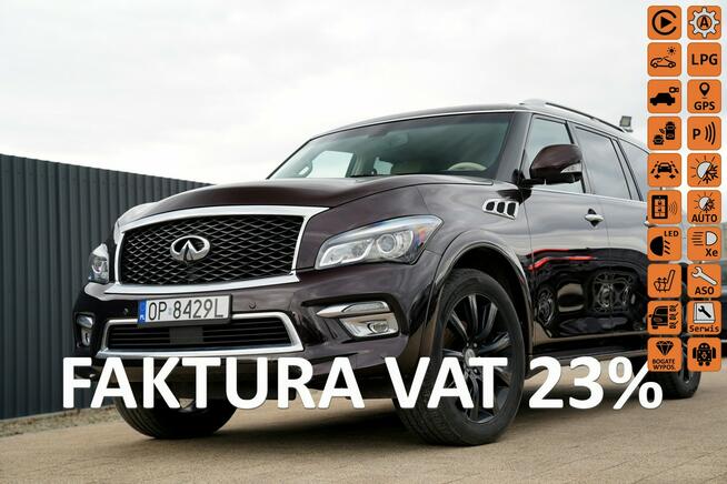 Infiniti QX80 8-OSOBOWY skora nawi bosse szyberdach MONITORY DVD kamery 360 max op.