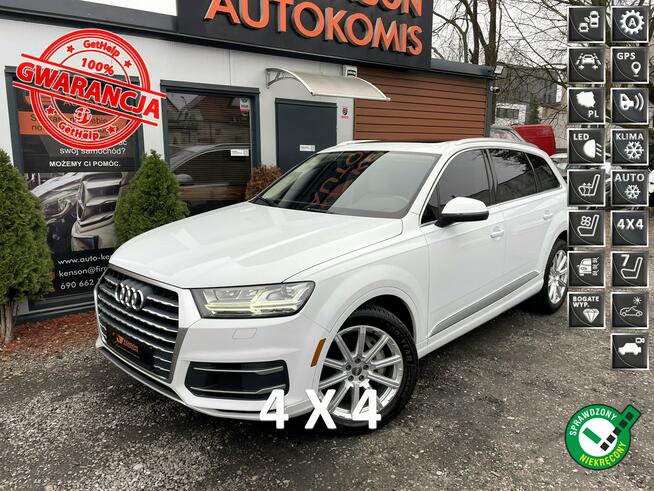 Audi Q7 7-Osobowa, 4x4, HAK, LED, Klima, Navi, Tempomat, Asystent, Wentyle,USB