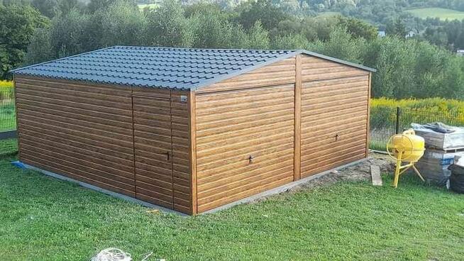 Garaże blaszane drewnopodobne 3x5,4x5,4x6,5x6,6x5,6x6,8x6