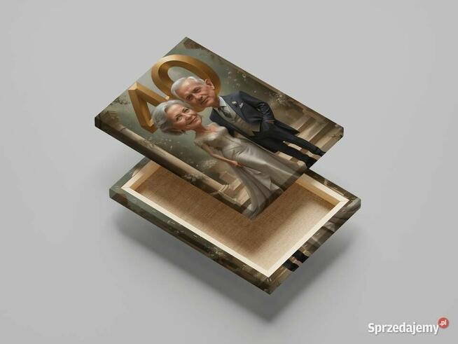 Obraz Portret na płótnie karykatura na urodziny