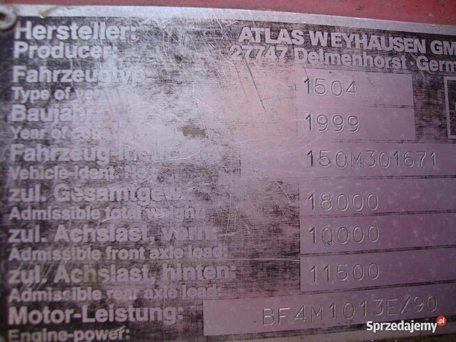 Atlas 1504 koparka kołowa