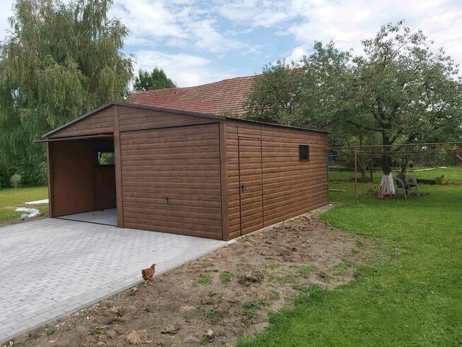Garaże blaszane drewnopodobne 3x5,4x5,4x6,5x6,6x5,6x6,8x6