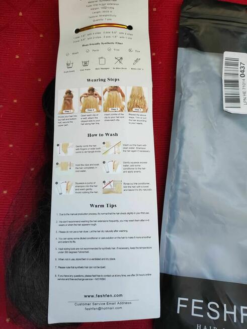 Peruka dla Kobiet Damska długie włosy brąz doczepki treski