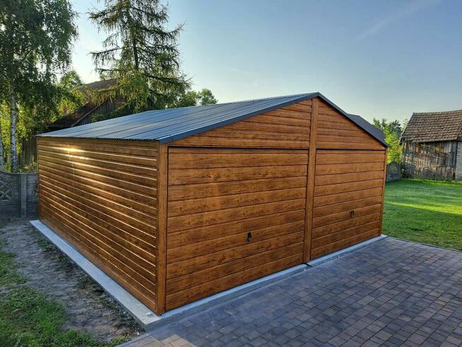 Garaże blaszane drewnopodobne 3x5,4x5,4x6,5x6,6x5,6x6,8x6