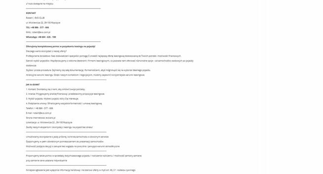 Profesjonalne Przygotowanie Ogłoszeń Motoryzacyjnych