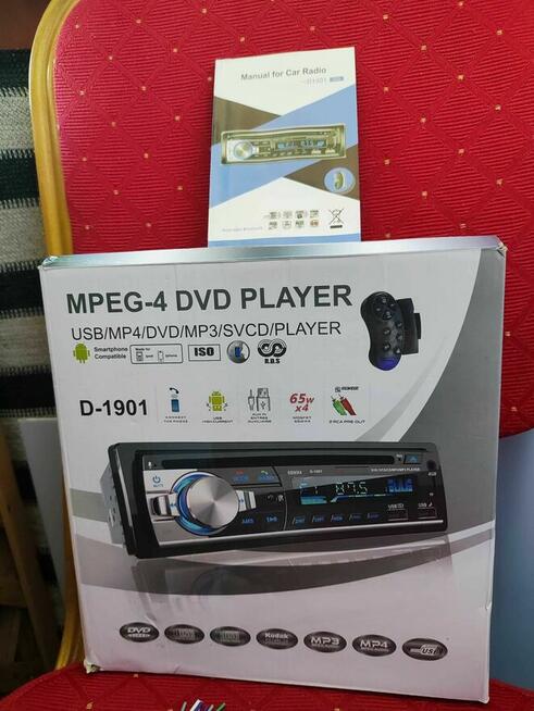Radio Samochodowe RDS Odtwarzacz MP3 MP4 CD DVD USB BT D1901