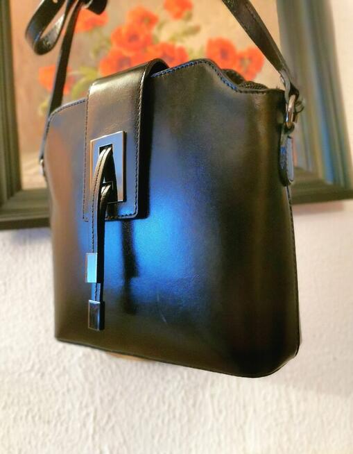 Piękna Damska Torebka Skórzana BORSE IN PELLE Super Wykonana