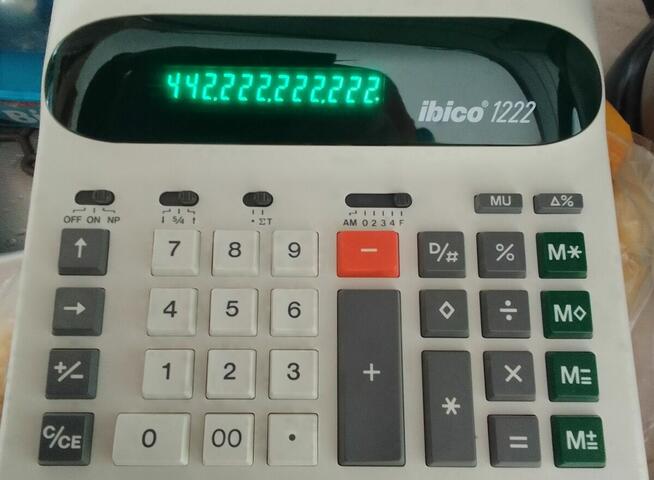 Kalkulator IBICO 1222 z drukarką + 4 rolki papieru 12 cyfrow