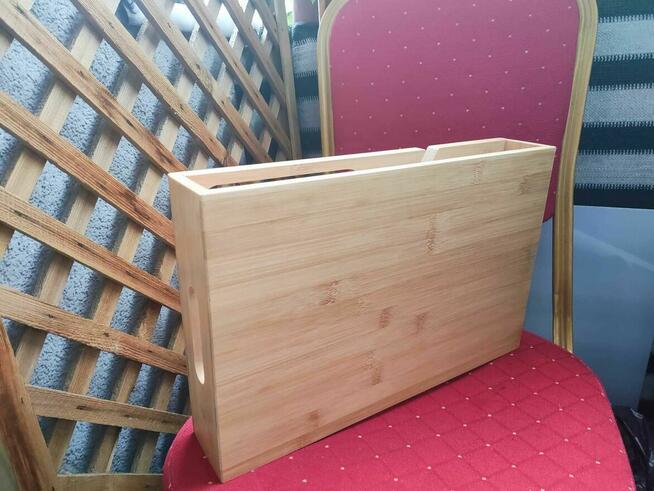 Drewniany Stolik przyłóżkowy Taca z drewna bambusa Bambusowy