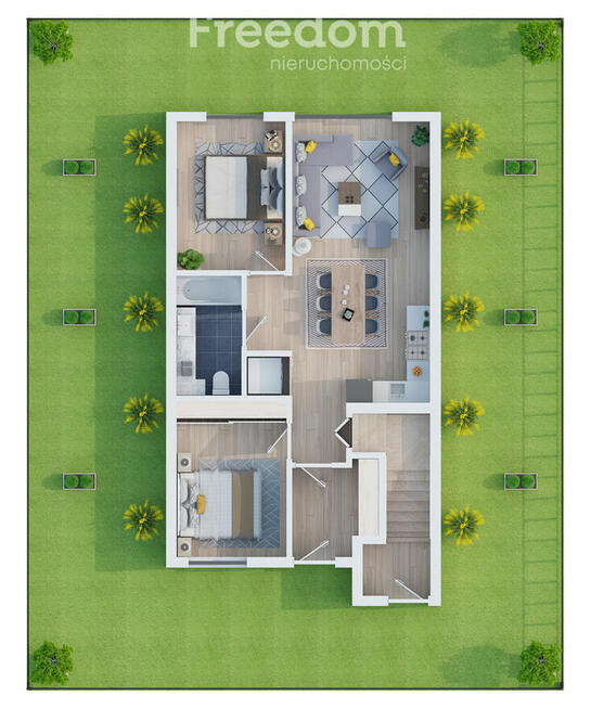 Trzypokojowy apartament z ogrodem i parkingiem!