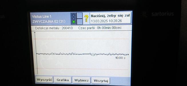 Detektor wykrywacz metalu w spożywcę SARTORIUS