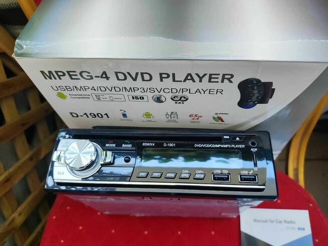Radio Samochodowe RDS Odtwarzacz MP3 MP4 CD DVD USB BT D1901