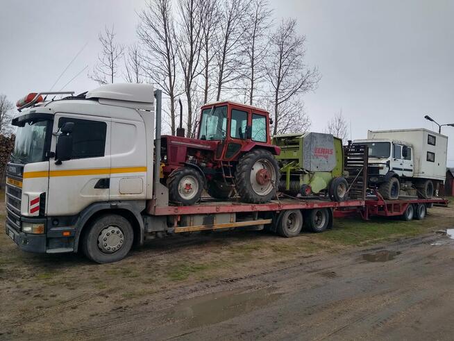 Pomoc drogowa transport sprzętu budowlanego, rolniczego