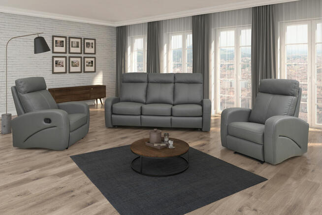 Komplet wypoczynkowy Aston - skóra + eko