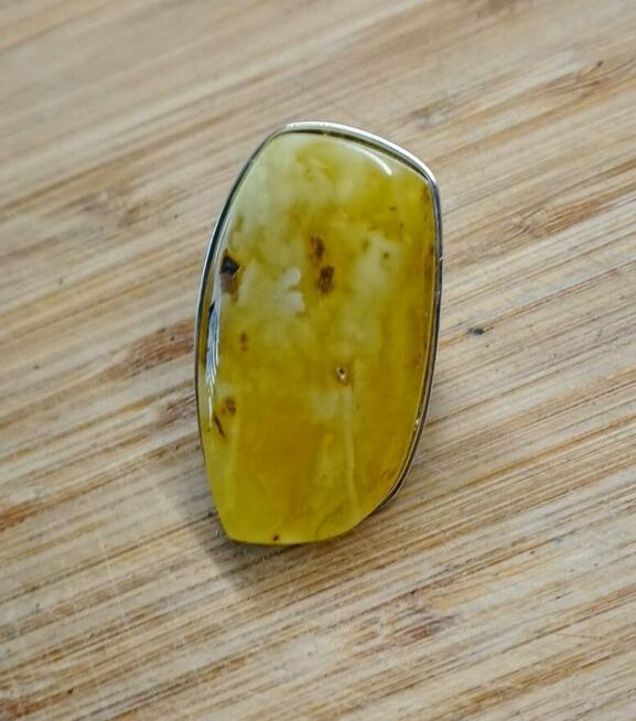 Pierścionek Srebrny z Bursztynem roz.20/śrdn.19,20mm