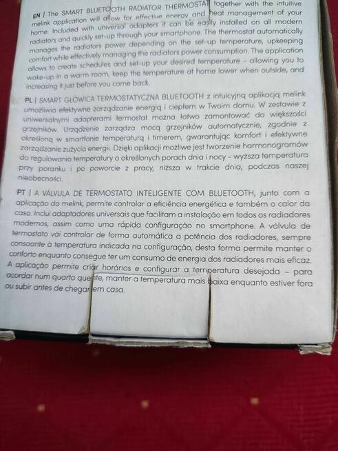 Inteligentna Głowica Termostat Bluetooth Grzejnikowa Melink