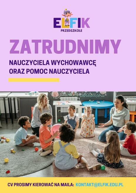 Nauczyciel Wychowania Przedszkolnego