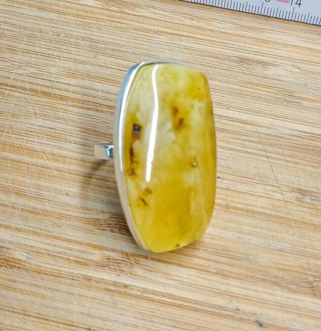 Pierścionek Srebrny z Bursztynem roz.20/śrdn.19,20mm