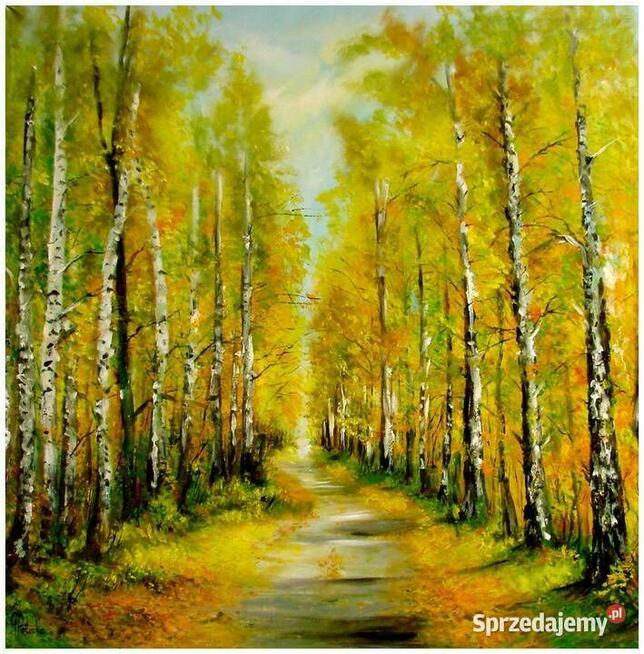 W jesiennej szacie obraz olejny 80cm-80cm dostępny