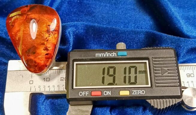 Pierścionek Srebrny z Bursztynem Roz.20/19,10mm