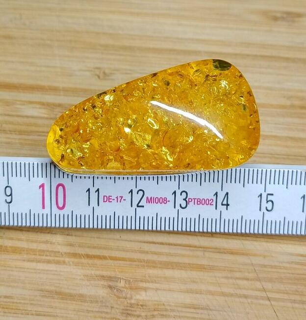 Pierścionek z bursztynem roz.21 / śred.19.40mm