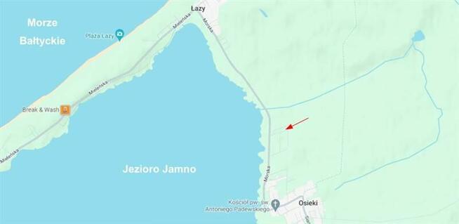 Działka Osieki gm. Sianów, Piaskowa