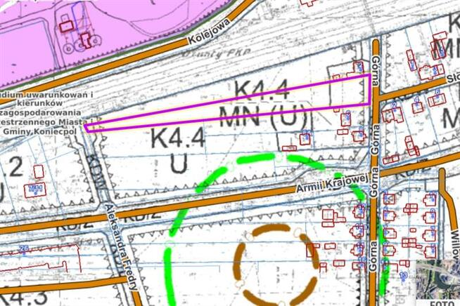 Działka Koniecpol, Górna