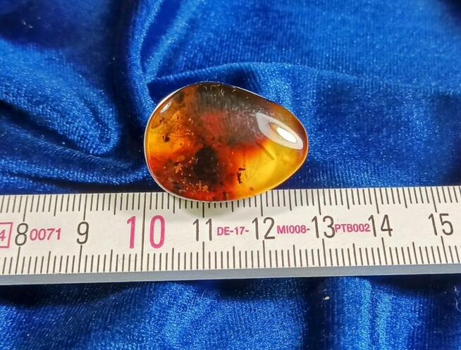 Pierścionek Srebrny z Bursztynem Roz.18/18,46mm