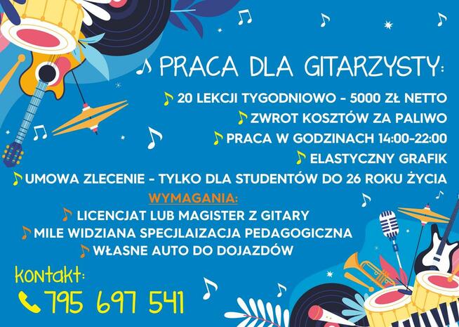 PRACA DLA PIANISTY LUB GITARZYSTY