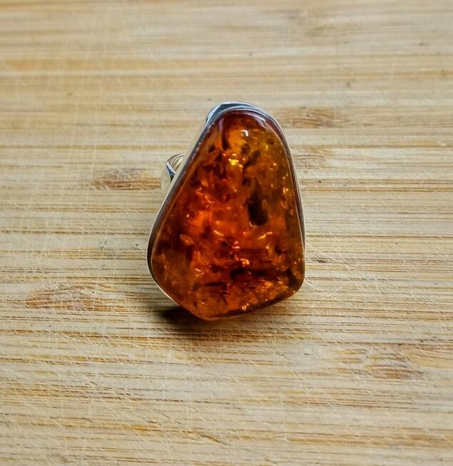 PierScionek Srebrny z Byrsztynem roz.19/18,29mm