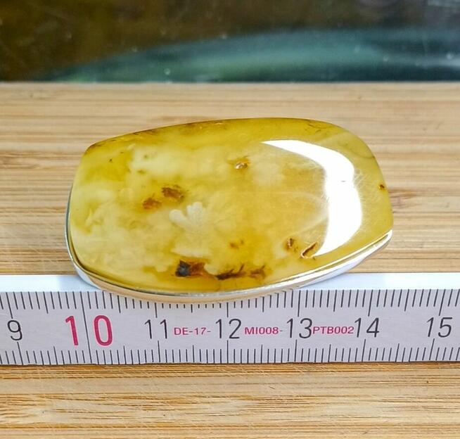 Pierścionek Srebrny z Bursztynem roz.20/śrdn.19,20mm