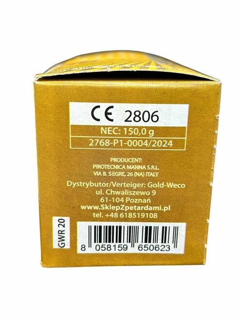 RACE PISTOLETOWE KOLOROWE GWIAZDKI Z KOMETĄ GWR20 GOLD WECO