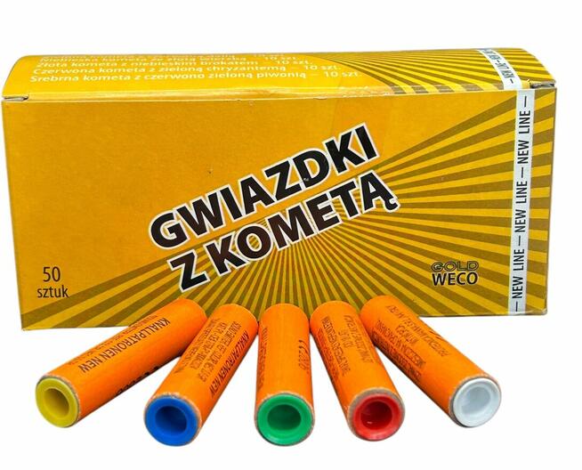 RACE PISTOLETOWE KOLOROWE GWIAZDKI Z KOMETĄ GWR20 GOLD WECO