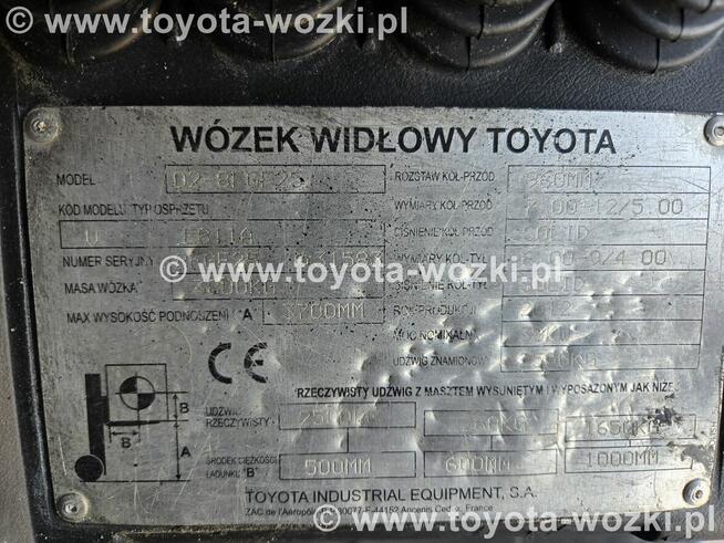 Wózek Widłowy TOYOTA 8FGF20, V 3700 mm, TOYOTA 8FG20 Linde
