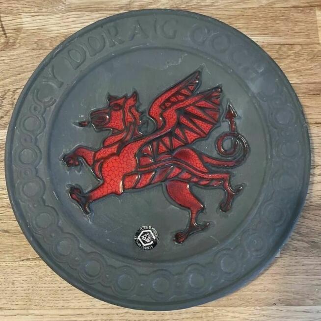 Welsh Dragon Plate, Vintage