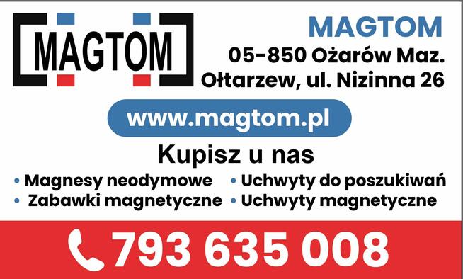 Magnes neodymowy pod wkręt stożek w obudowie A 42 uchwyt