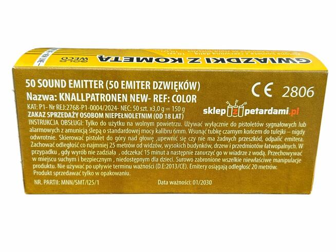 RACE PISTOLETOWE KOLOROWE GWIAZDKI Z KOMETĄ GWR20 GOLD WECO