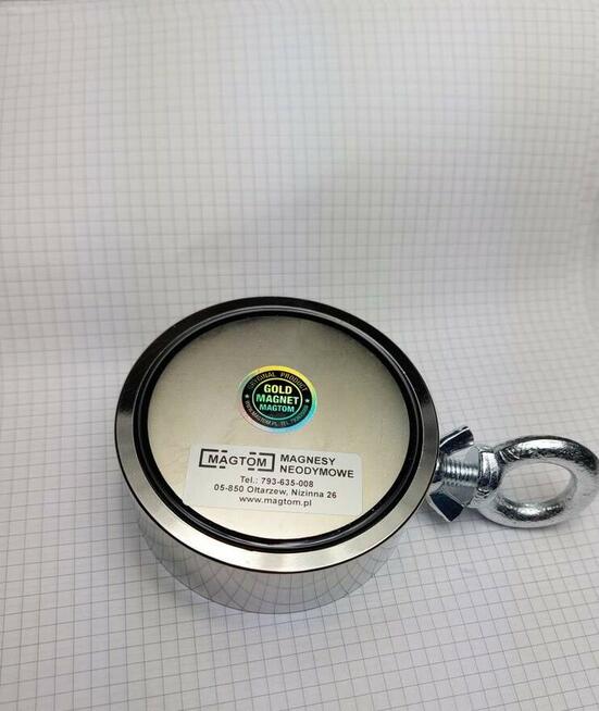 Magnes neodymowy do poszukiwań z uchem F300Gold Magtom