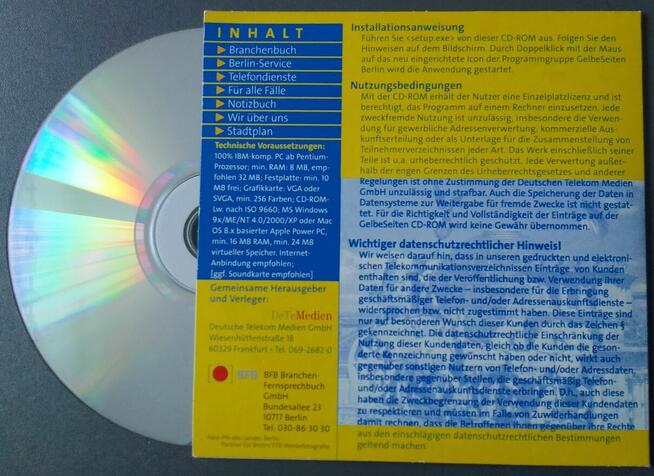 Für BERLIN 2004/2005 PLAN MIASTA USŁUGI KSIĄŻKA TELEFONICZNA