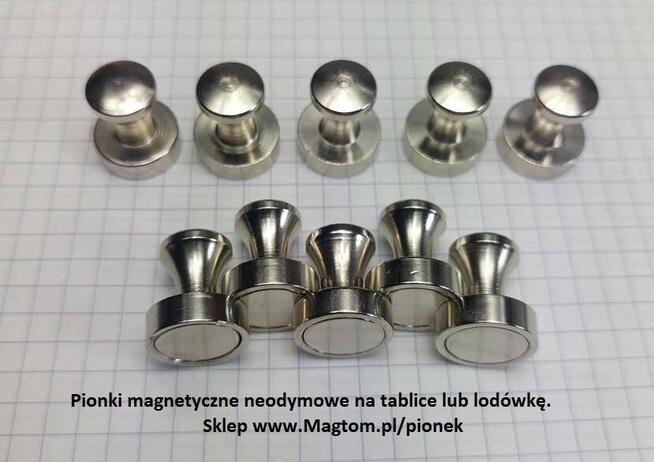 Pionek przycisk metalowy do tablicy gabloty czy na lodówkę