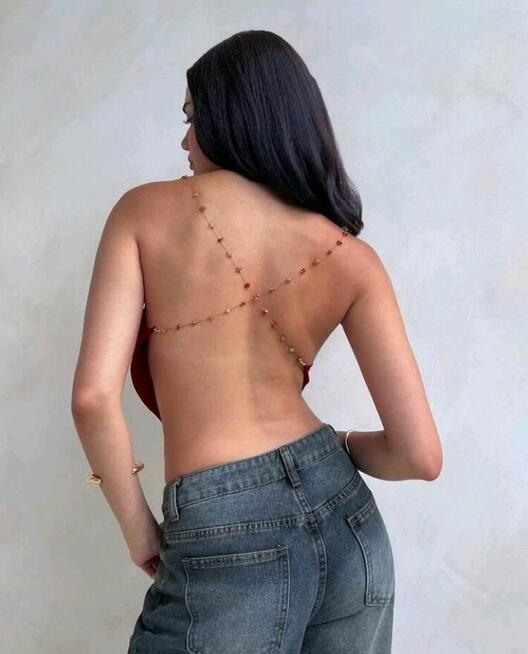 Aloruh Damski prosty łańcuszkowy top na co dzień, odpowiedni