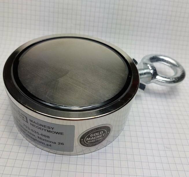 Magnes neodymowy do poszukiwań z uchem F300Gold Magtom