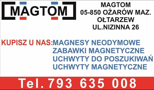 Pionek magnetyczny mały biały do tablicy gabloty lodówki