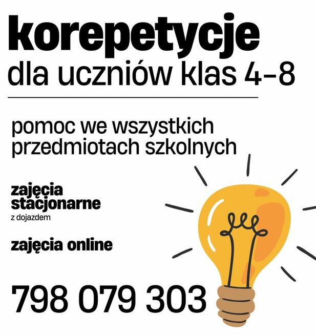 Korepetycje ze wszystkich przedmiotów szkolnych